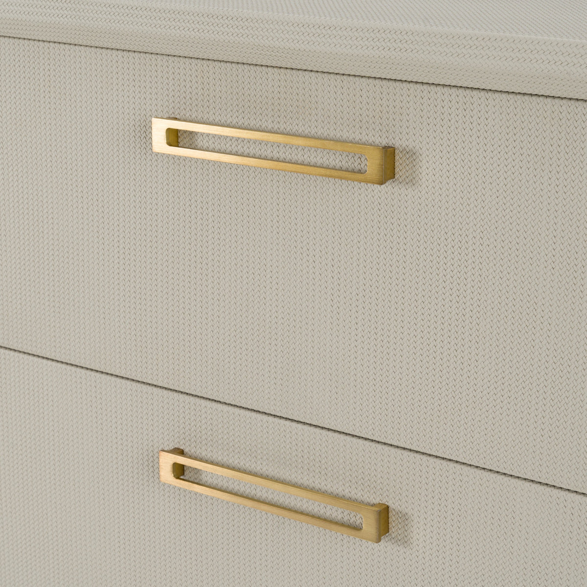 Florence Modern Beige Leatherette + Gold Chest