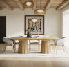 Truman Mid-Century Modern Natural Oak Extendable Dining Table
