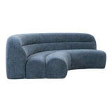 Forman Modern Blue Fabric Modular Corner Sectional Seat