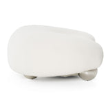 Fortune Contemporary White Fabric Sofa