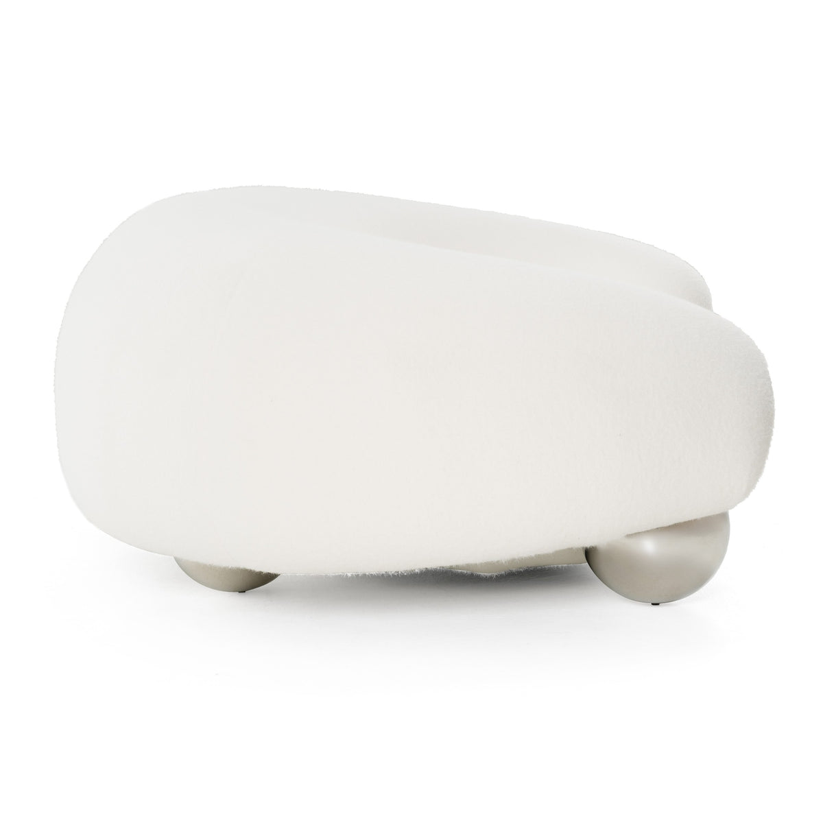 Fortune Contemporary White Fabric Sofa