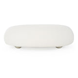 Fortune Contemporary White Fabric Sofa