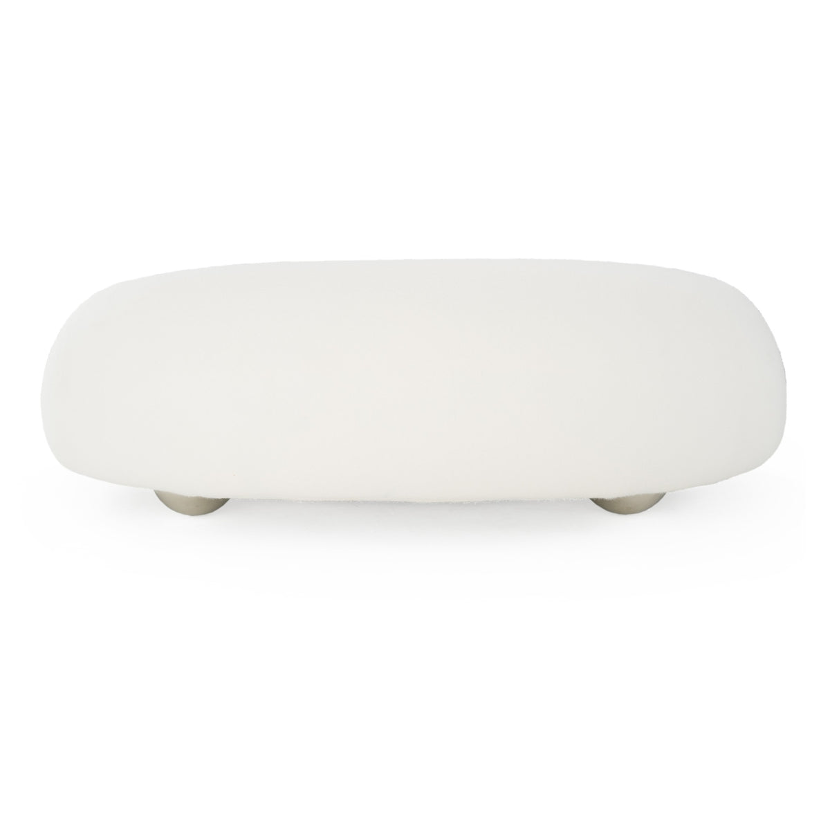 Fortune Contemporary White Fabric Sofa