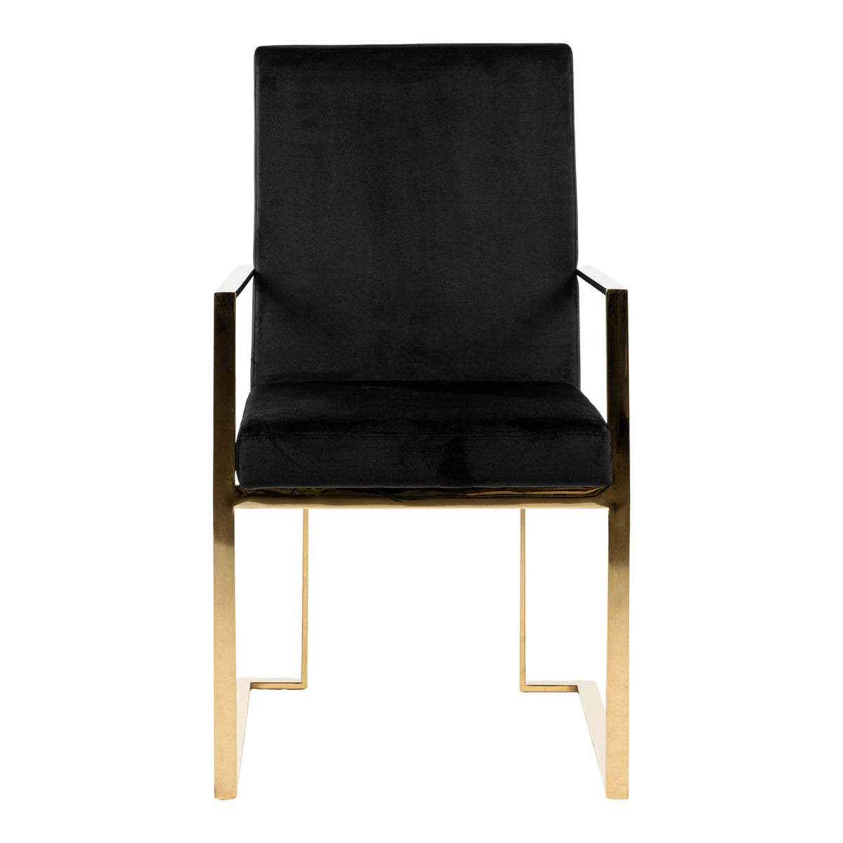 Fowler Modern Black Velvet Dining Chair