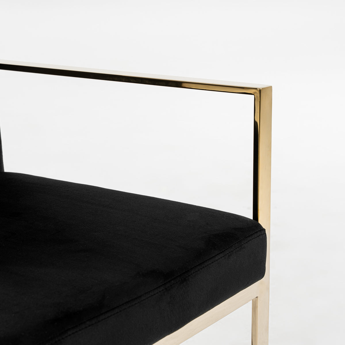 Fowler Modern Black Velvet Dining Chair