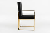 Fowler Modern Black Velvet Dining Chair