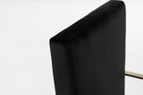 Fowler Modern Black Velvet Dining Chair