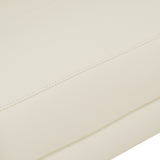 Frazier Modern White Leather Sectional Sofa with 3 Recliners + Console