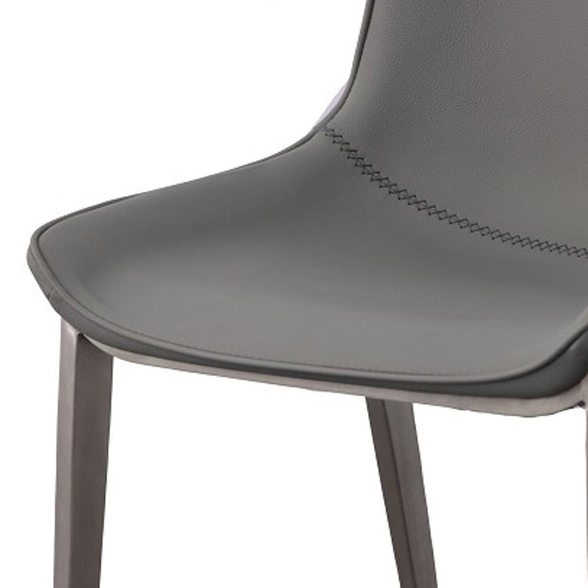Frasier Modern Grey Eco-Leather Dining Chair (Set of 2)