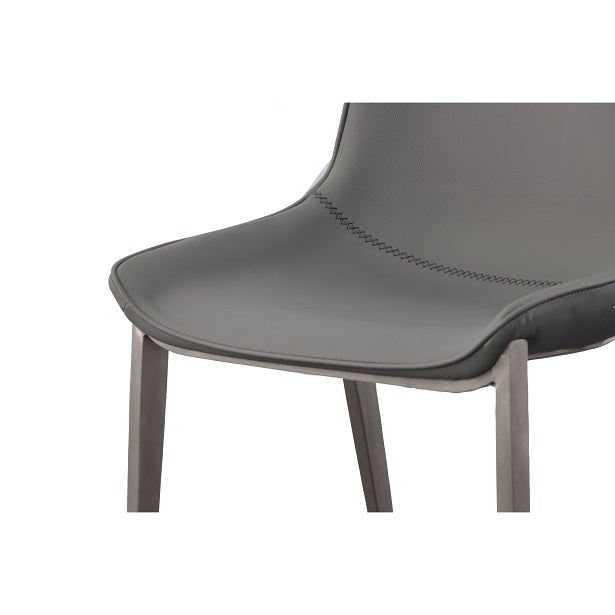 Frasier Modern Grey Eco-Leather Dining Chair (Set of 2)