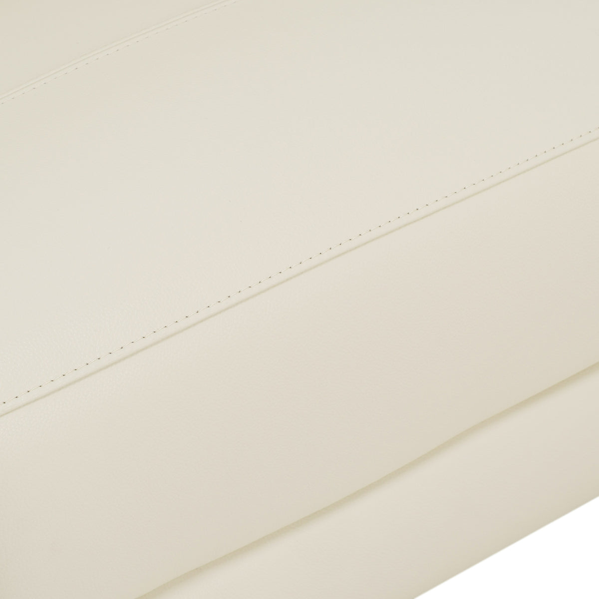 Frazier Modern White Leather Sectional Sofa with 3 Recliners