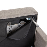 Fredonia Modern Grey Fabric Sofa Bed with Storage