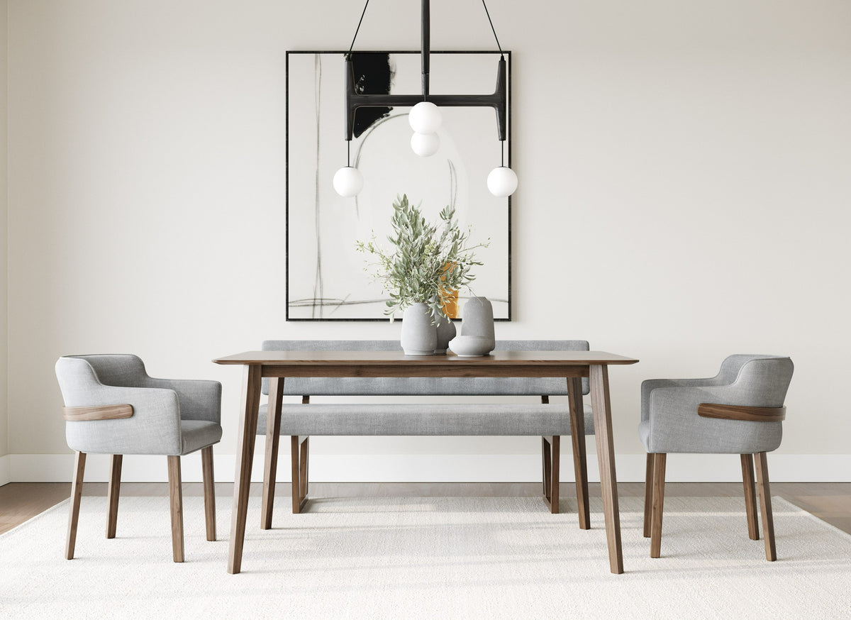 Castillo Modern Walnut Dining Table