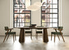 Sacks Mid-Century Modern Green Fabric + Walnut Dining Chair