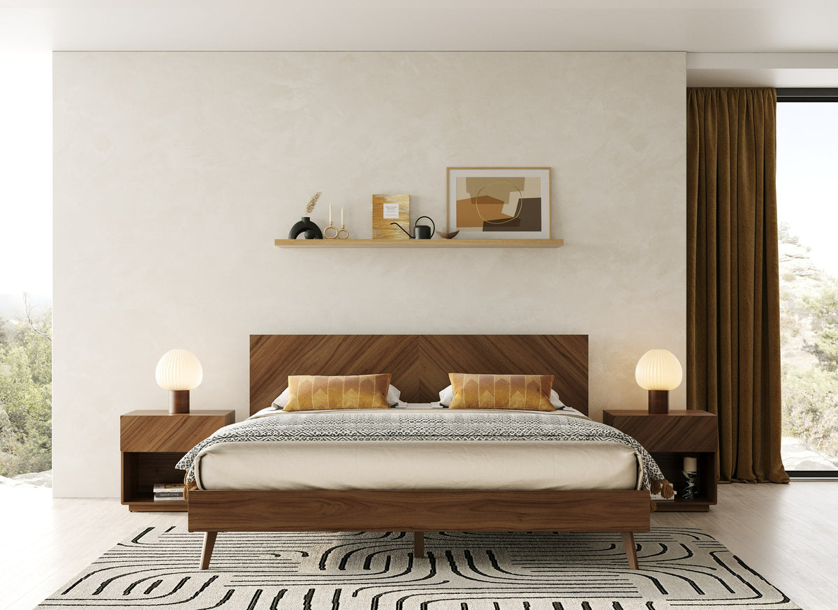 Kamela- Modern Walnut Nightstand