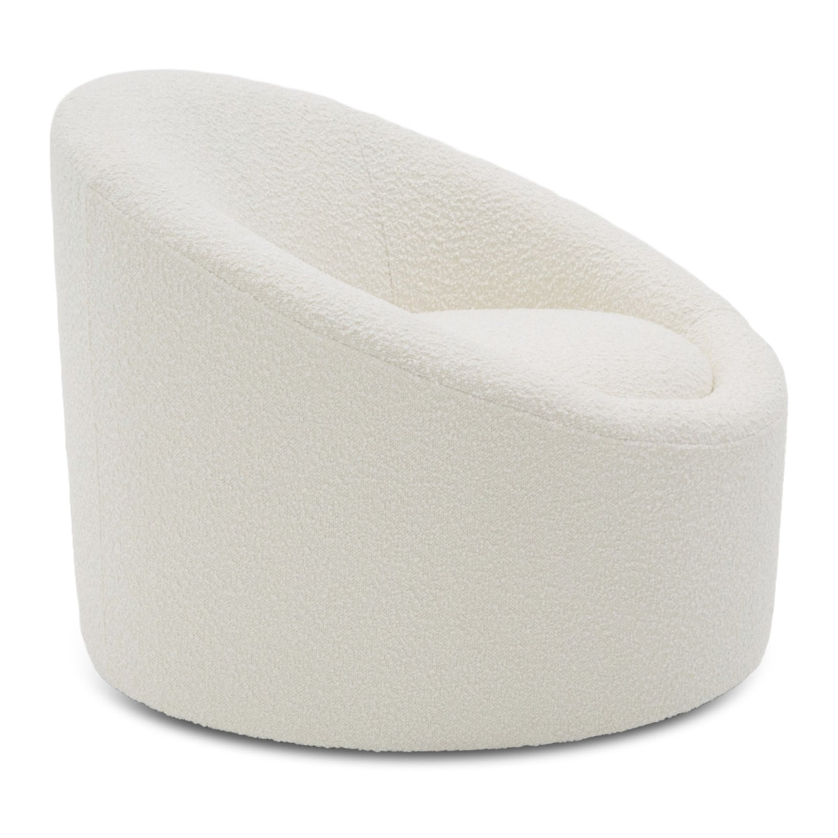 Frontier Glam White Fabric Accent Chair