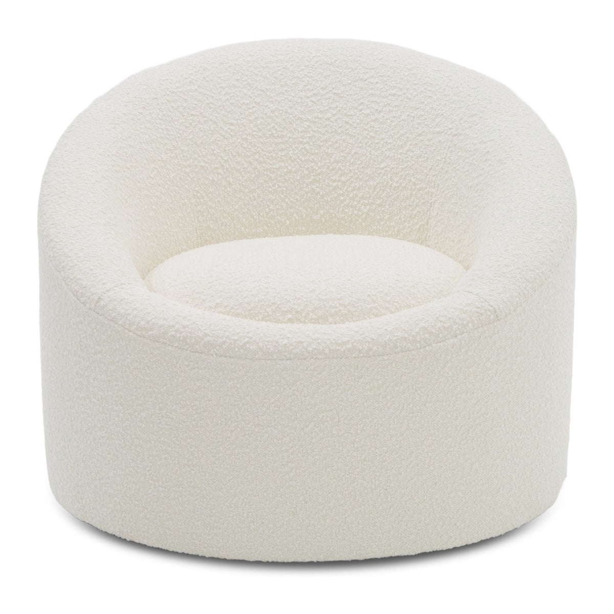Frontier Glam White Fabric Accent Chair