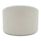 Frontier Glam White Fabric Accent Chair