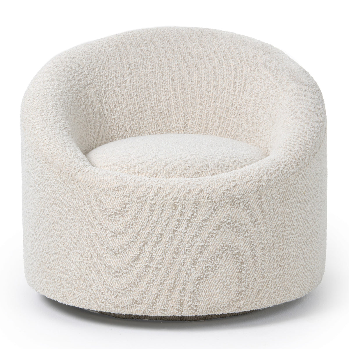 Frontier Glam Beige Fabric Accent Chair