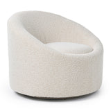 Frontier Glam Beige Fabric Accent Chair