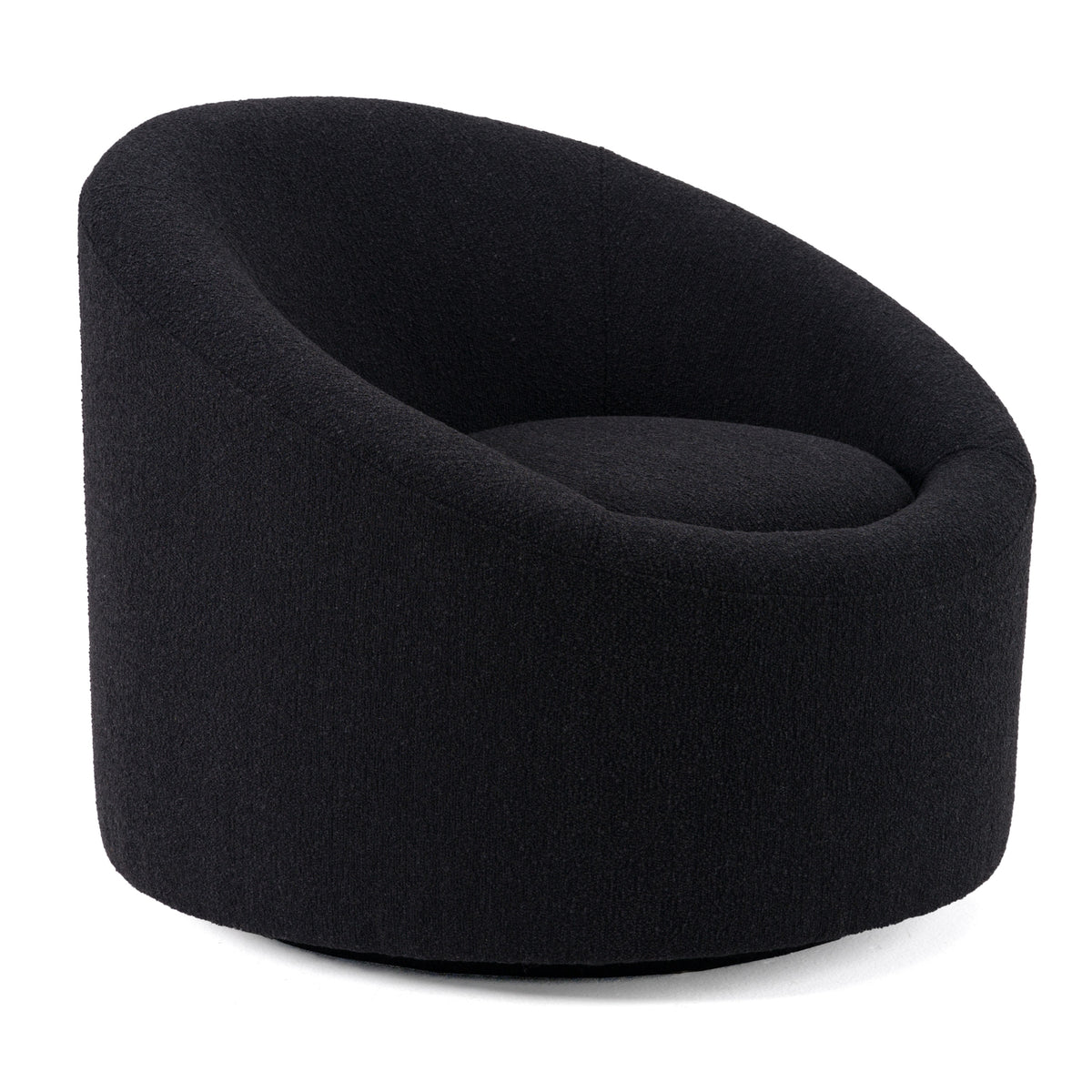 Frontier Glam Black Fabric Accent Chair