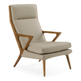 Fulton Modern Beige Lounge Chair & Ottoman