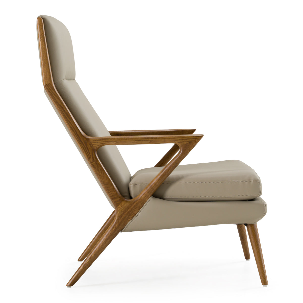 Fulton Modern Beige Lounge Chair & Ottoman