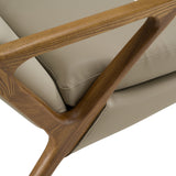 Fulton Modern Beige Lounge Chair & Ottoman
