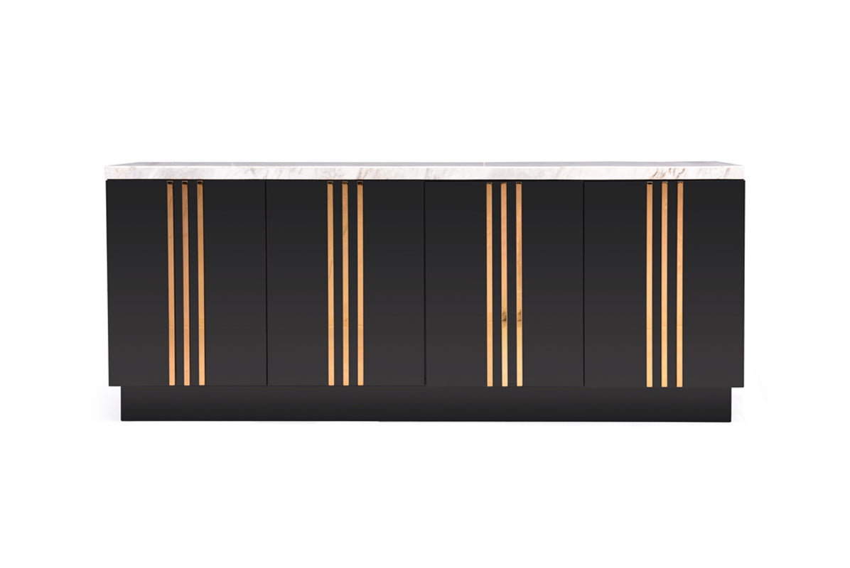 Kingsley Modern Marble & Rosegold Buffet