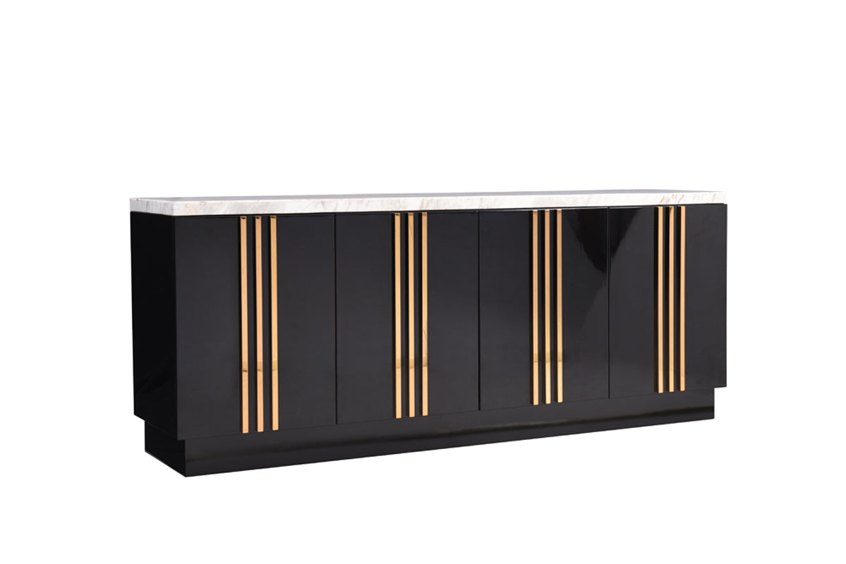 Kingsley Modern Marble & Rosegold Buffet