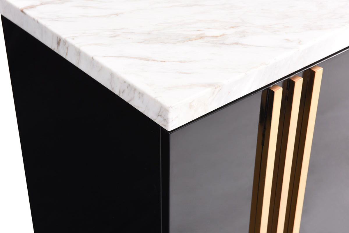 Kingsley Modern Marble & Rosegold Buffet