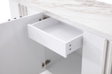 Kingsley Modern Marble & Stainless Steel Buffet