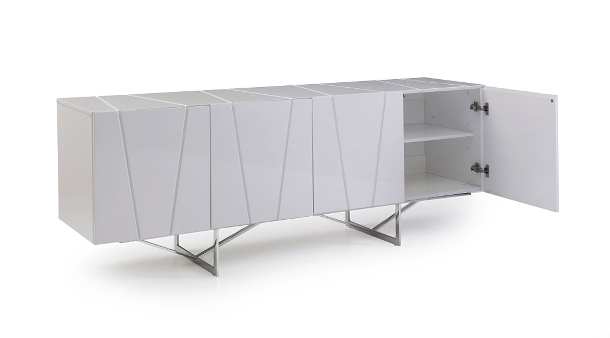 Chrysler Modern White High Gloss Buffet