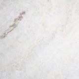 Gabbro Low Glam White Marble and Gold Coffee Table