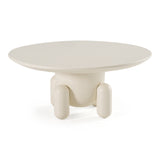 Gabby Contemporary White Round Coffee Table