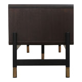 Gabrielle Contemporary Acacia & Gold TV Stand