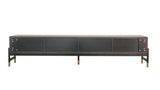 Gabrielle Contemporary Acacia & Gold TV Stand