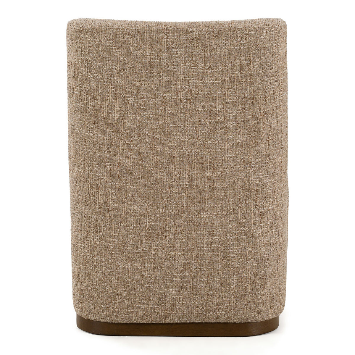 Galloway Modern Beige Fabric + Walnut Dining Chair w/Casters (Set of 2)