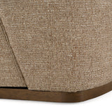 Galloway Modern Beige Fabric + Walnut Dining Chair w/Casters (Set of 2)
