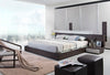 Queen Gamma Contemporary Brown Oak Bed with Storage