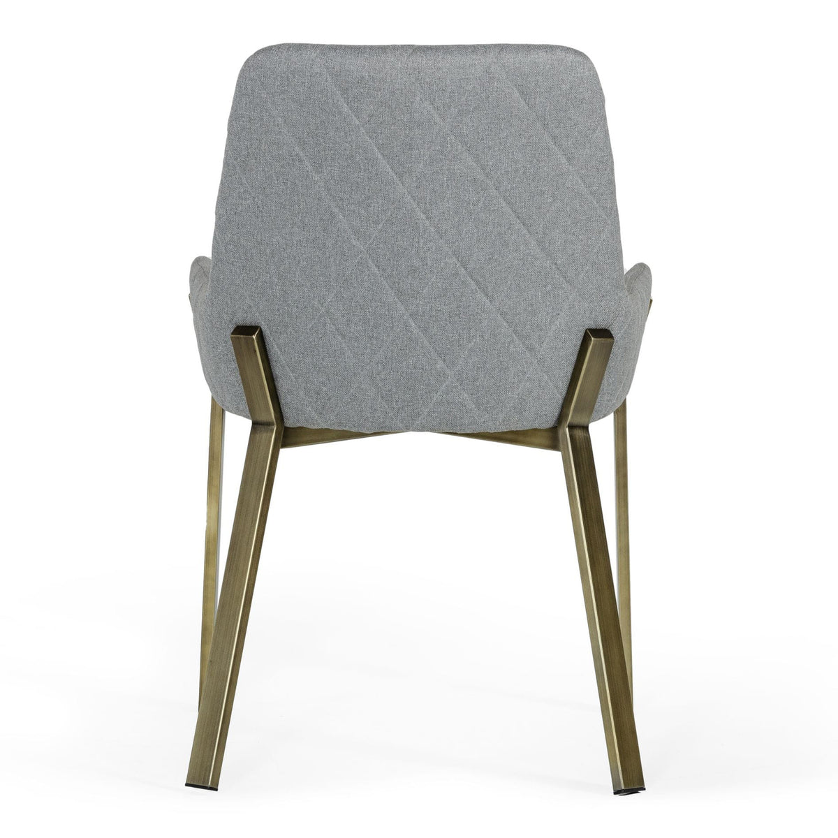 Ganon Modern Grey & Antique Brass Dining Chair