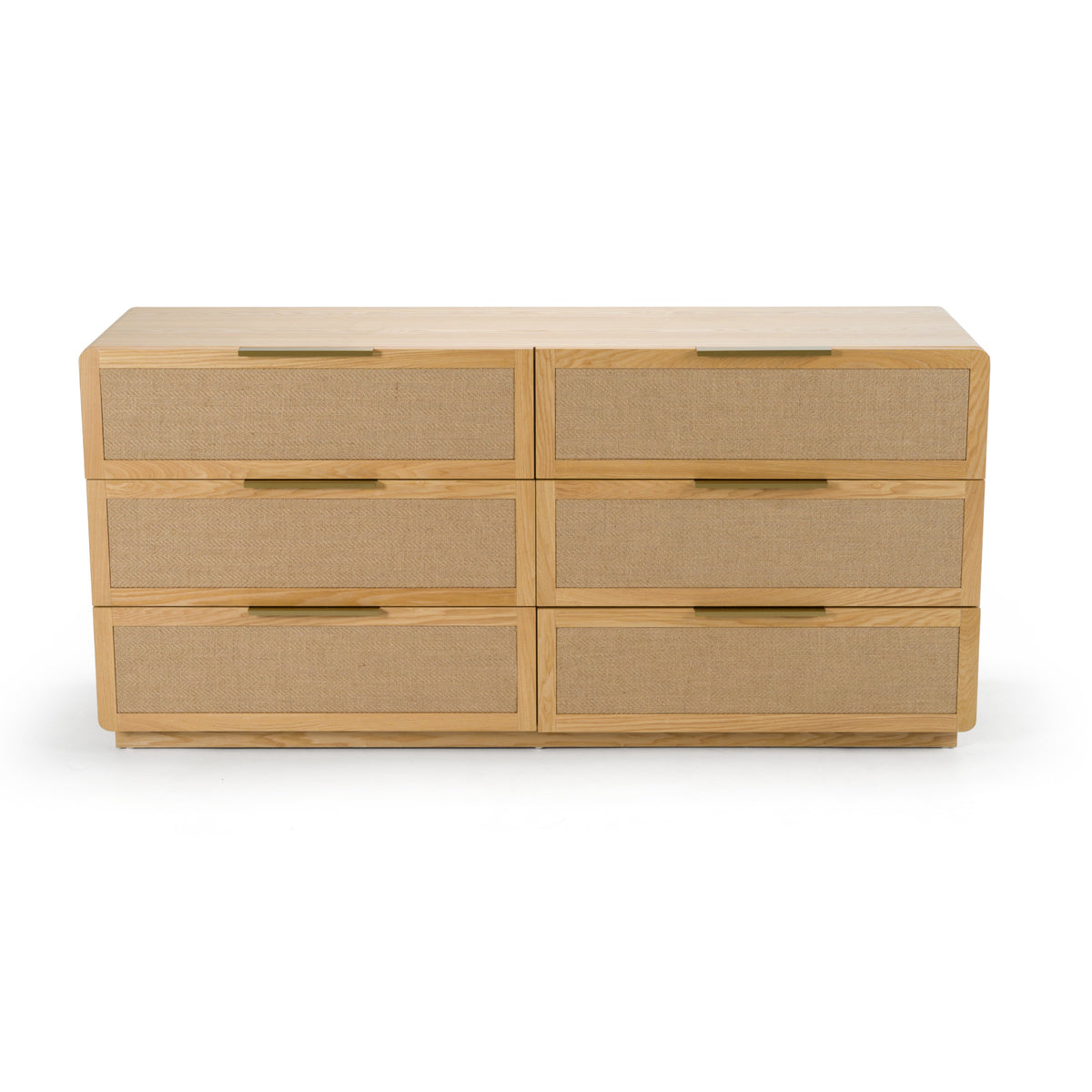 Gavin Modern Natural Ash + Rattan Dresser