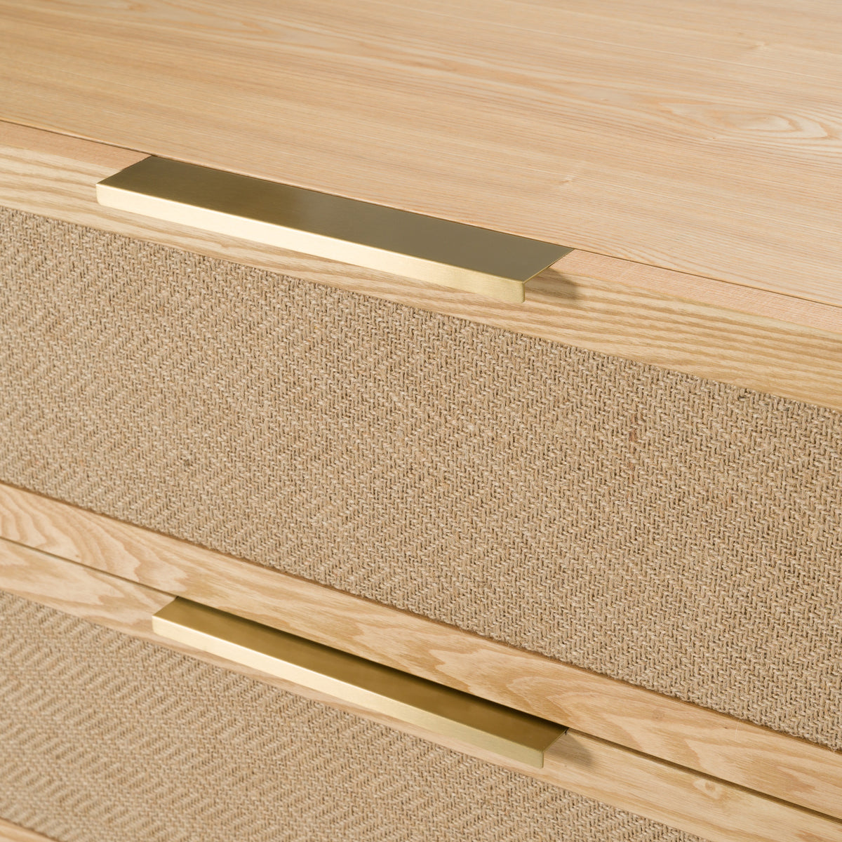 Gavin Modern Natural Ash + Rattan Dresser