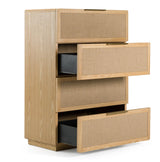 Gavin Modern Natural Ash + Rattan Chest