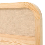 Gavin Modern Natural Ash + Rattan Bed