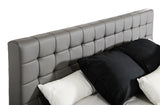 Gemma Modern Grey Leatherette Bed