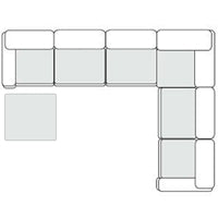 Gene Modern Light Grey Fabric Modular Sectional Sofa-7-Piece Sectional