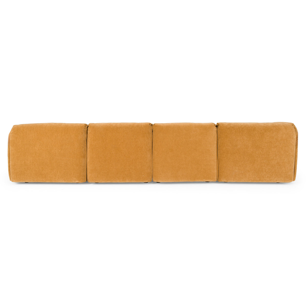Gene Modern Ochre Fabric Modular Sectional Sofa