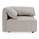 Gene Modern Light Grey Fabric Modular Corner Sectional Seat