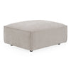 Gene Modern Light Grey Fabric Modular Ottoman